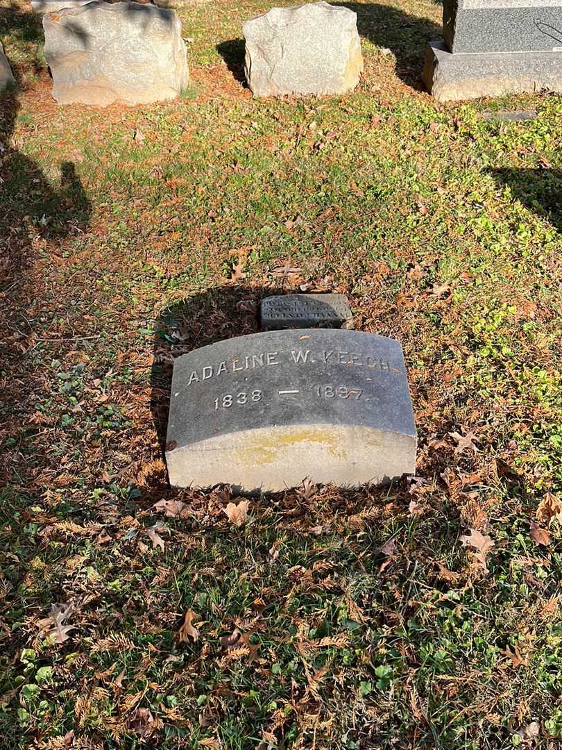 Adaline W. Keech's grave. Photo 2