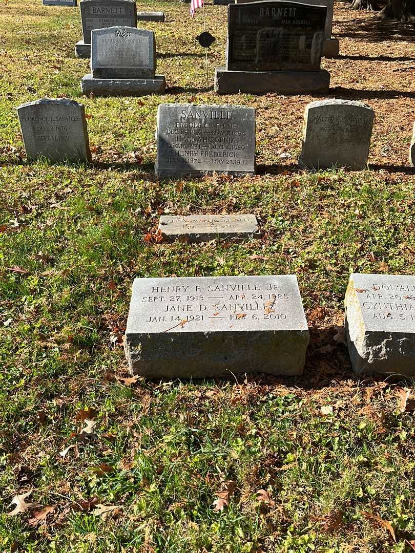 Jane D. Sanville's grave. Photo 2