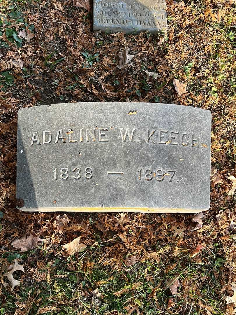 Adaline W. Keech's grave. Photo 3