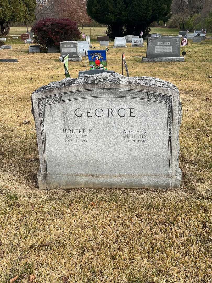 Adele C. George's grave. Photo 2