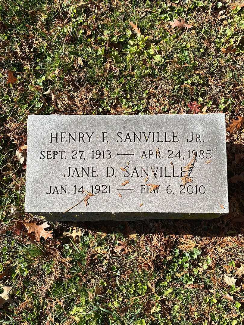 Jane D. Sanville's grave. Photo 3