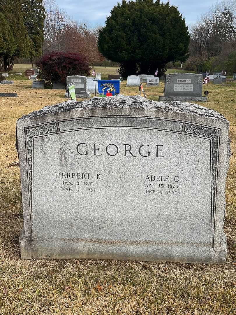 Adele C. George's grave. Photo 1