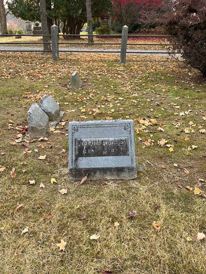 Adelaide Forderer's grave. Photo 2