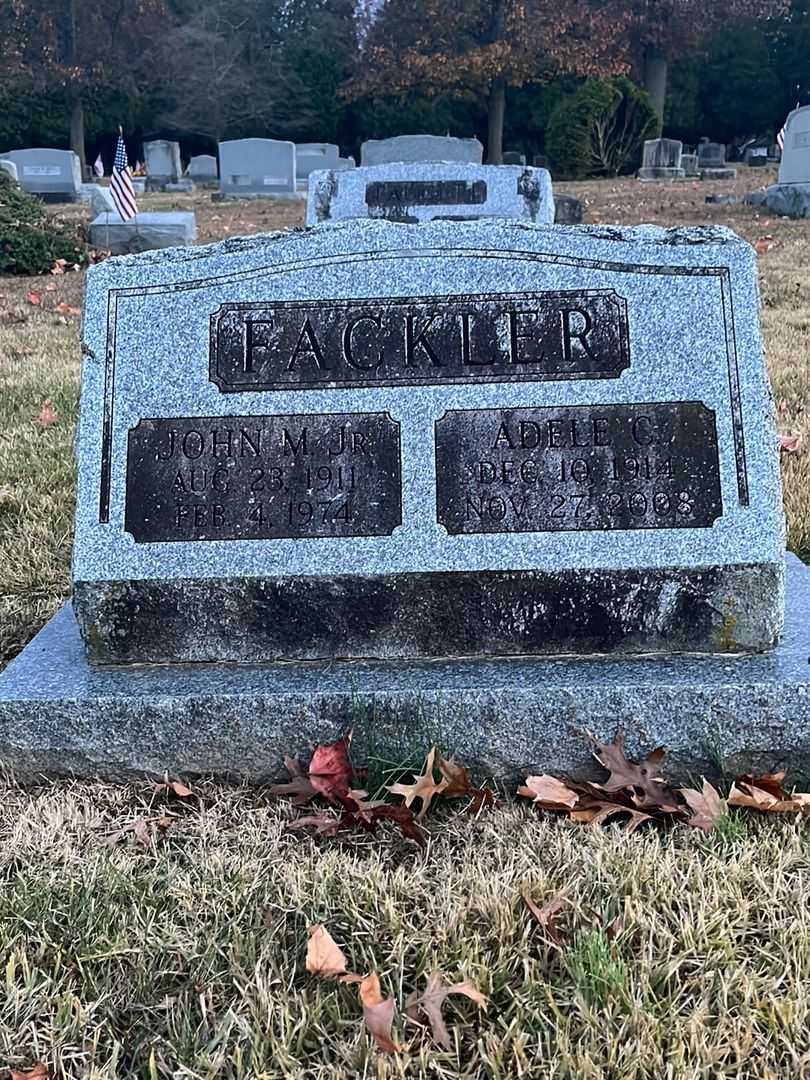 Adele C. Fackler's grave. Photo 3