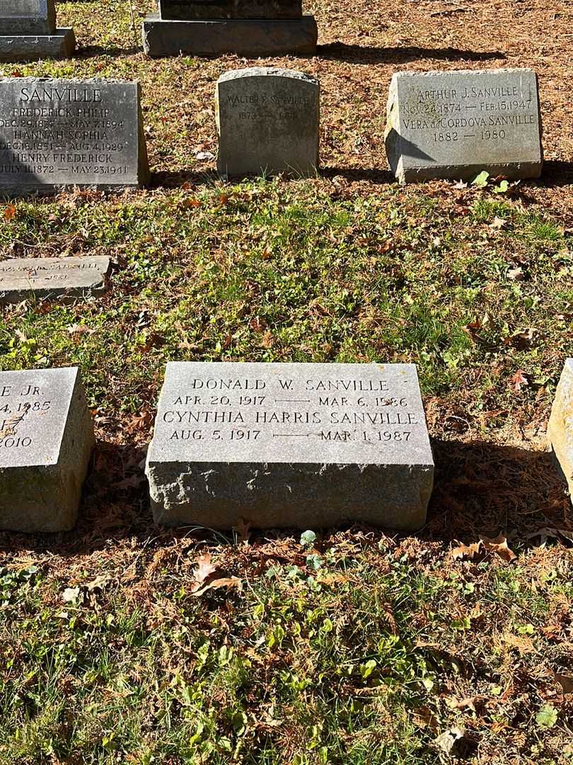 Cynthia Harris Sanville's grave. Photo 2