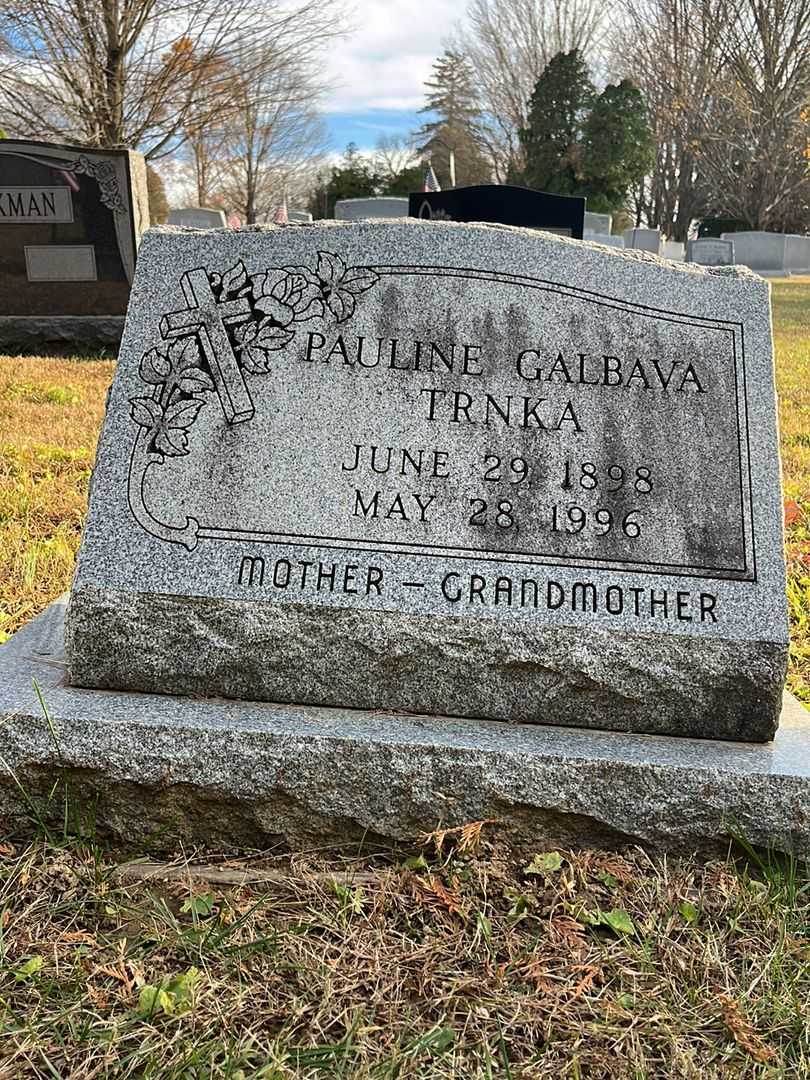 Pauline Galbava Trnka's grave. Photo 1