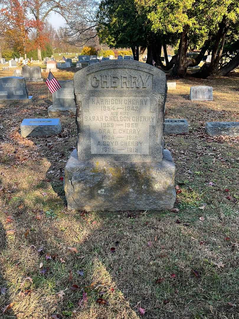 Sarah C. Nelson Cherry's grave. Photo 2