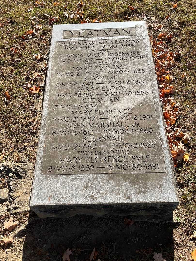 John Marshall Yeatman Junior's grave. Photo 3