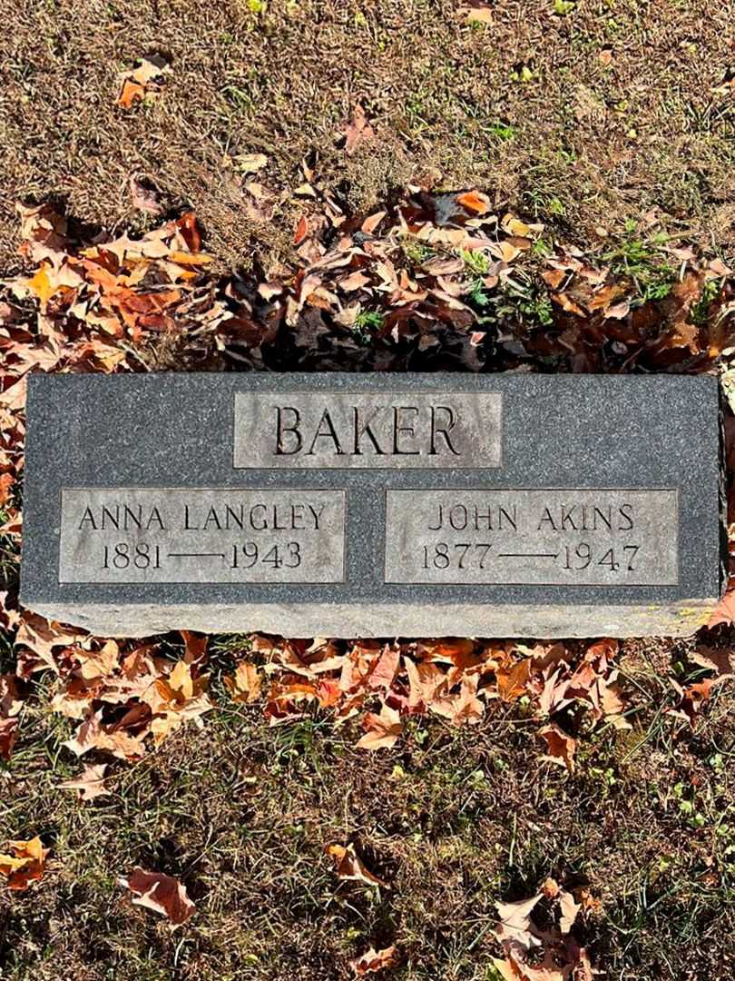 Anna Langley Baker's grave. Photo 3