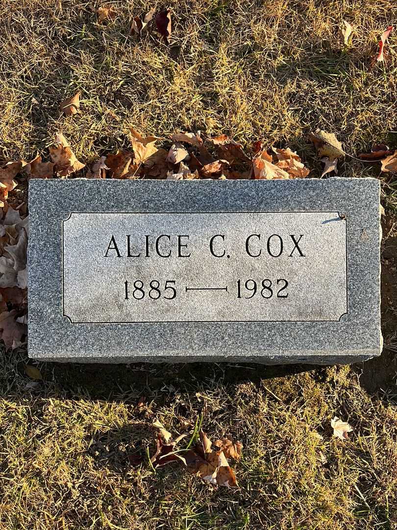 Alice C. Cox's grave. Photo 3