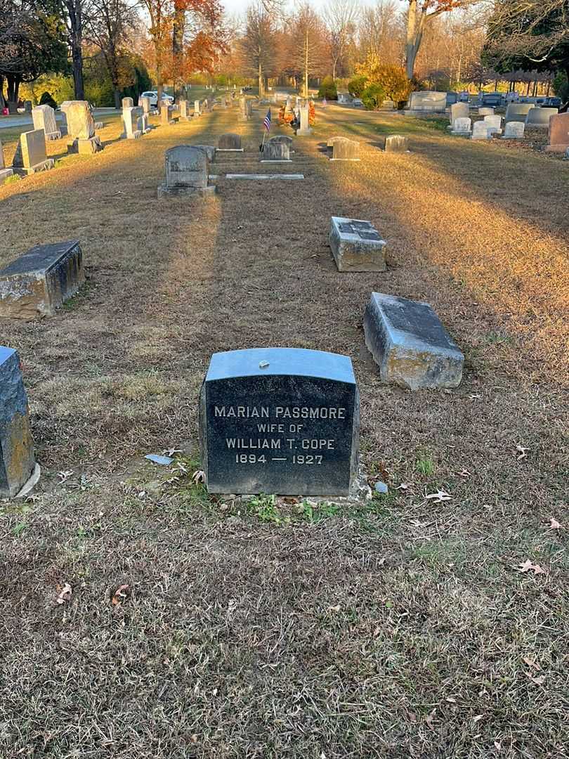 Marian Passmore Cope's grave. Photo 2