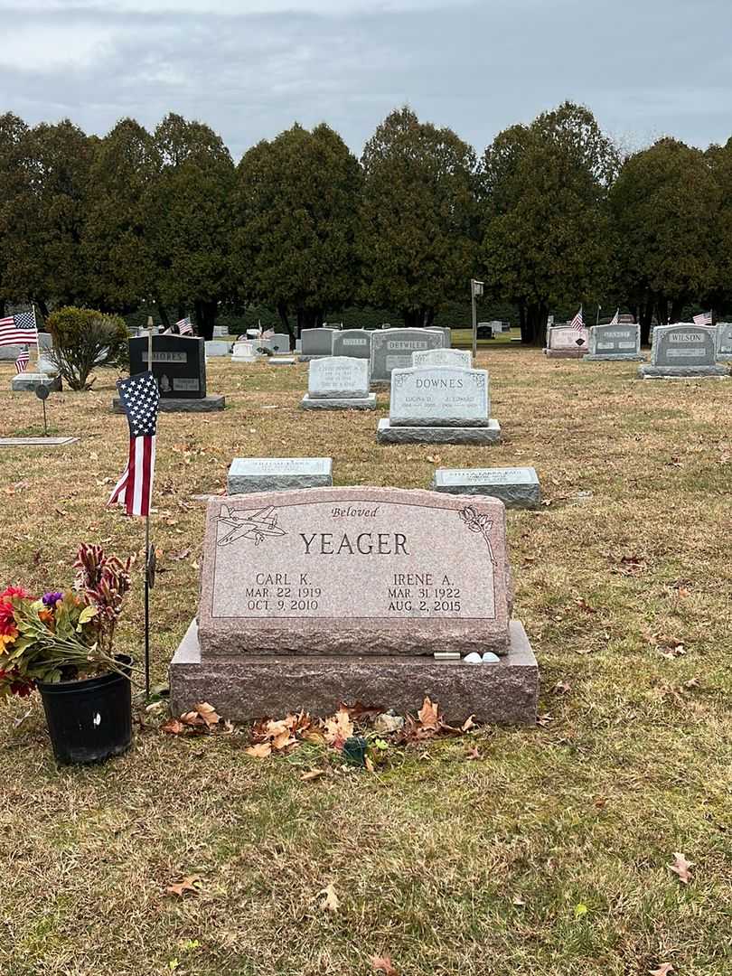 Irene A. Yeager's grave. Photo 2