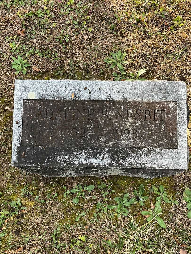 Adaline B. Nesbit's grave. Photo 3