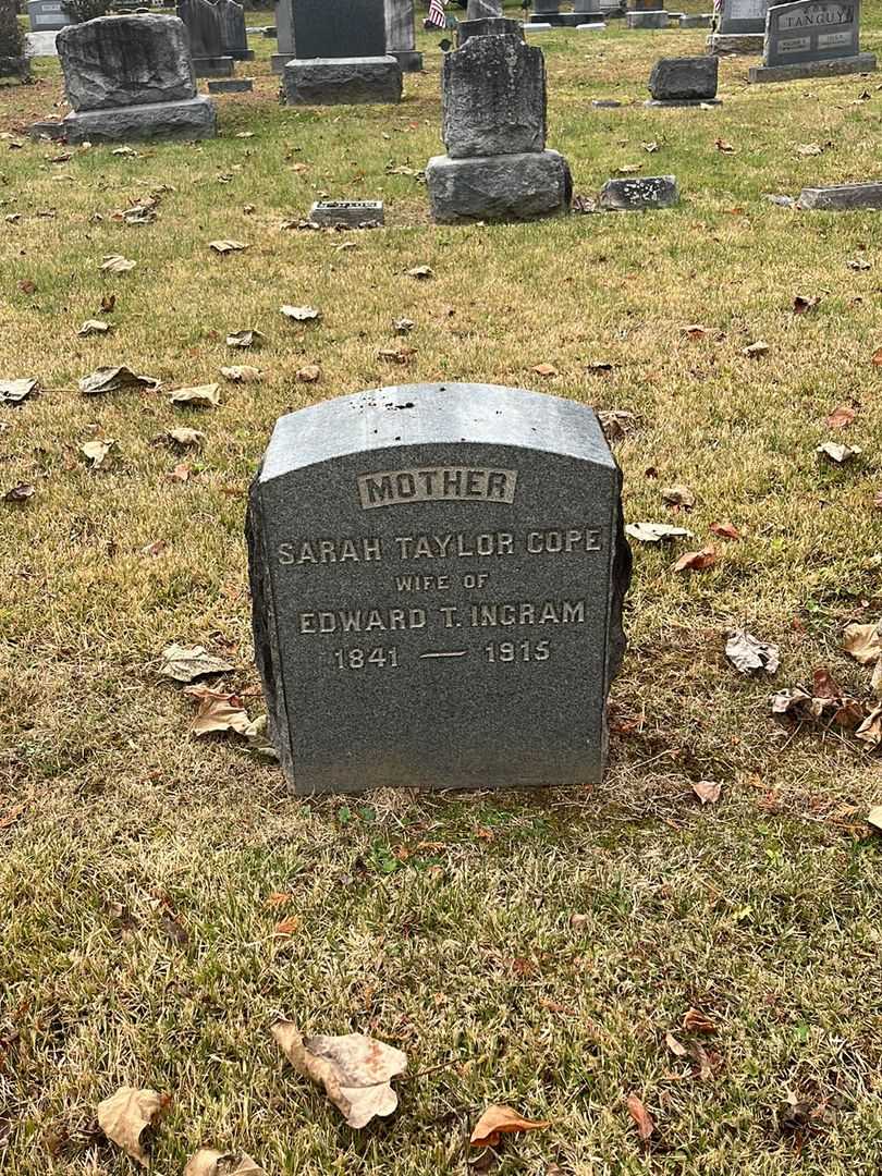 Sarah Taylor Cope Ingram's grave. Photo 2