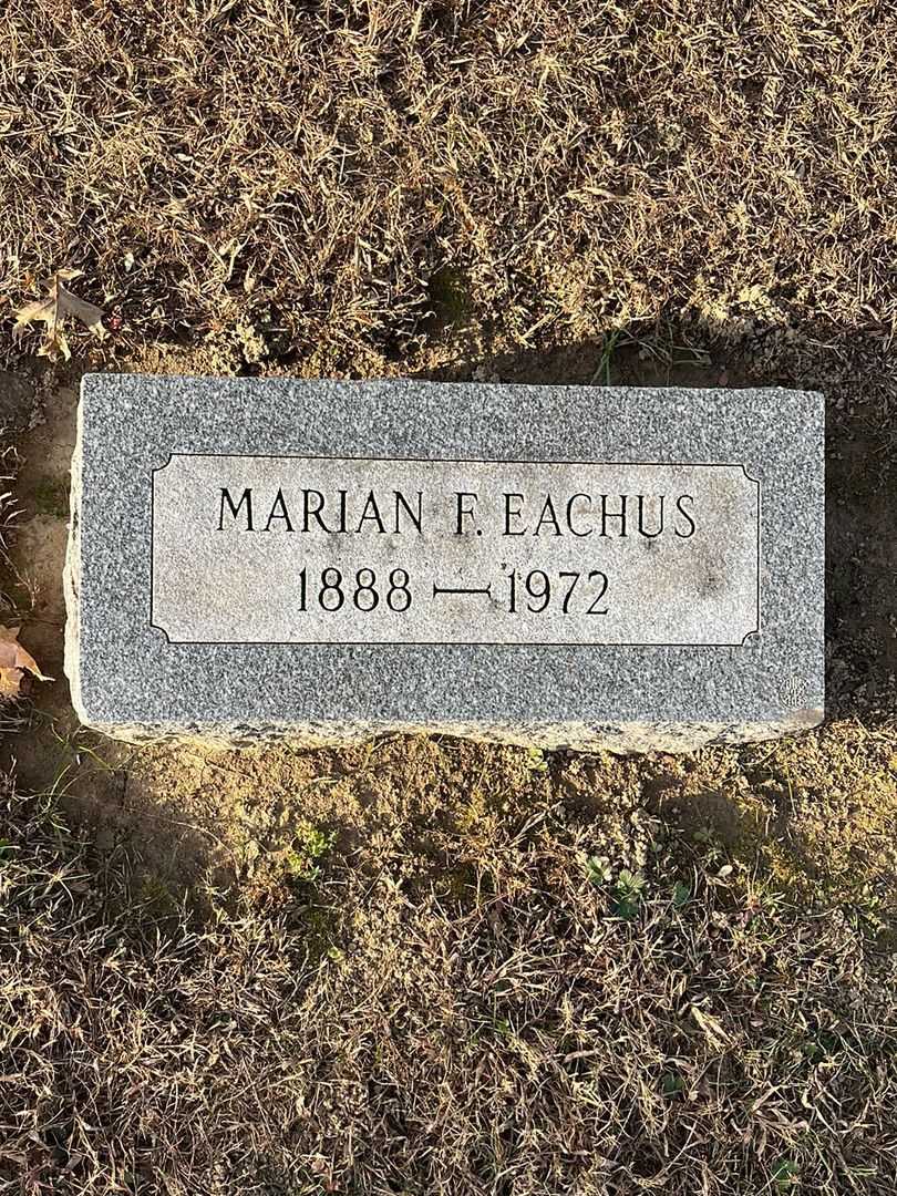 Marian F. Eachus's grave. Photo 4