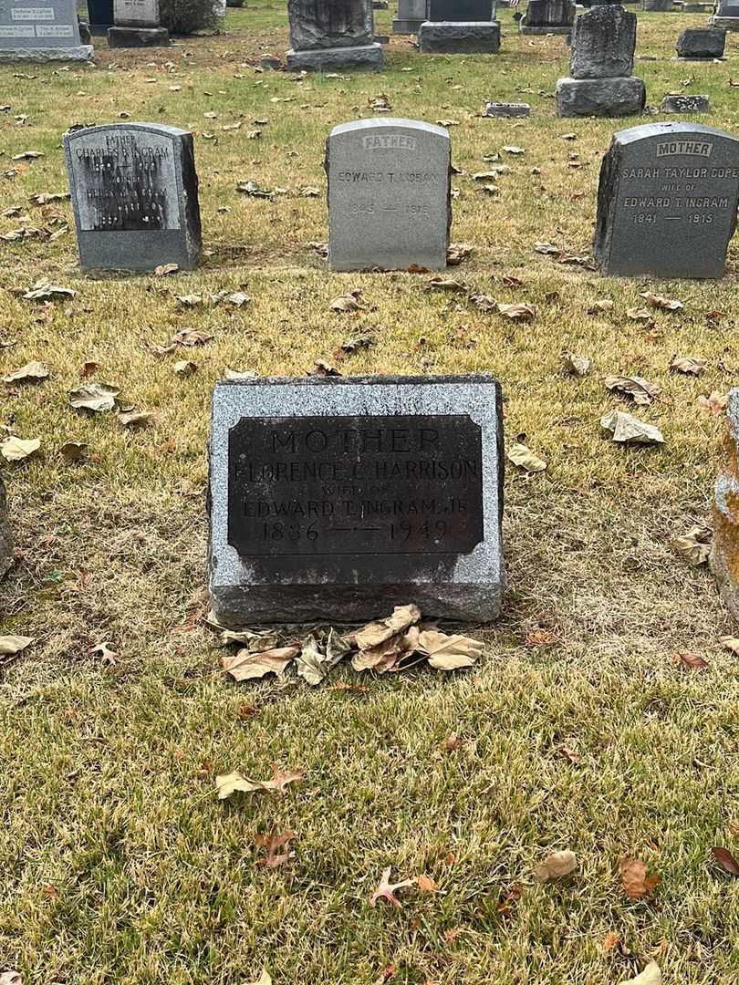 Florence C. Harrison Ingram's grave. Photo 2