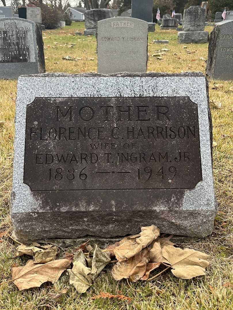 Florence C. Harrison Ingram's grave. Photo 3