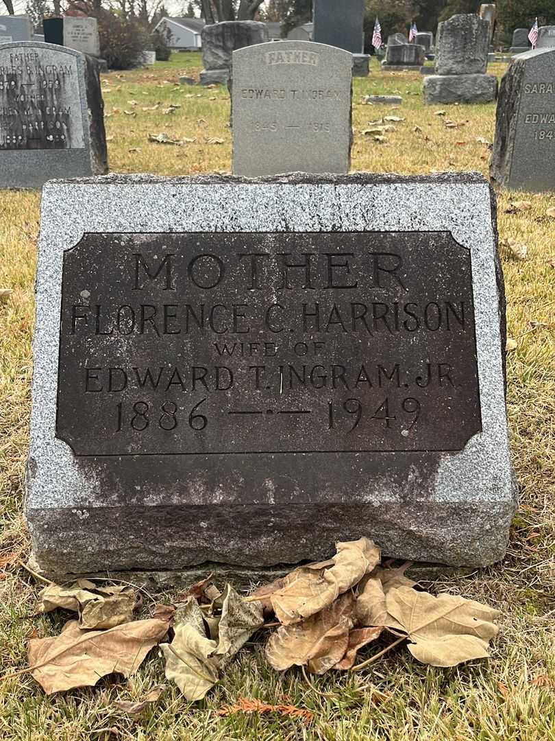 Florence C. Harrison Ingram's grave. Photo 3