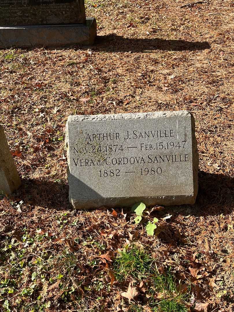 Arthur J. Sanville's grave. Photo 2