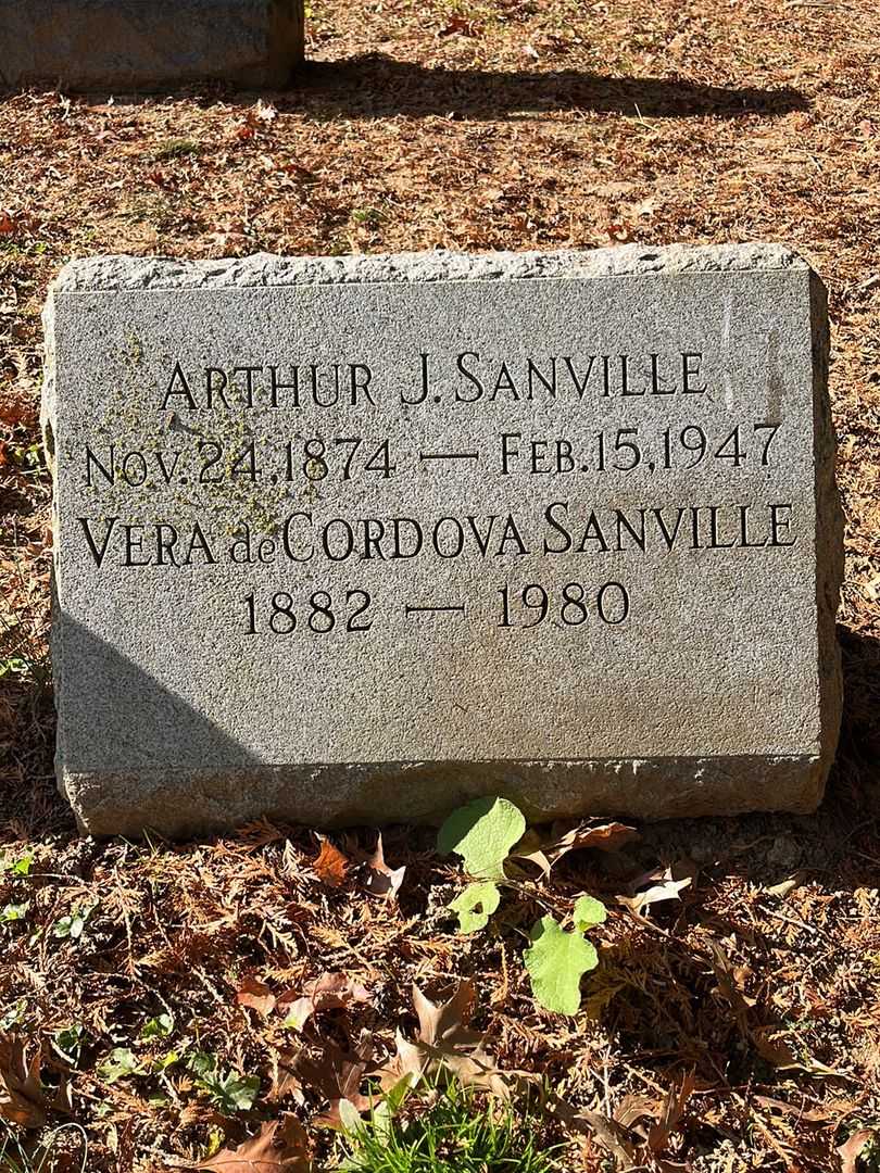 Arthur J. Sanville's grave. Photo 3