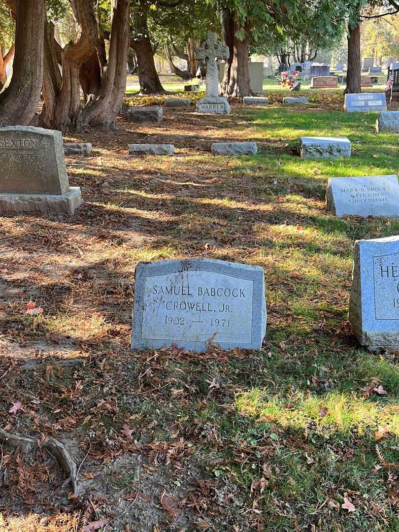 Samuel Babcock Crowell Junior's grave. Photo 2