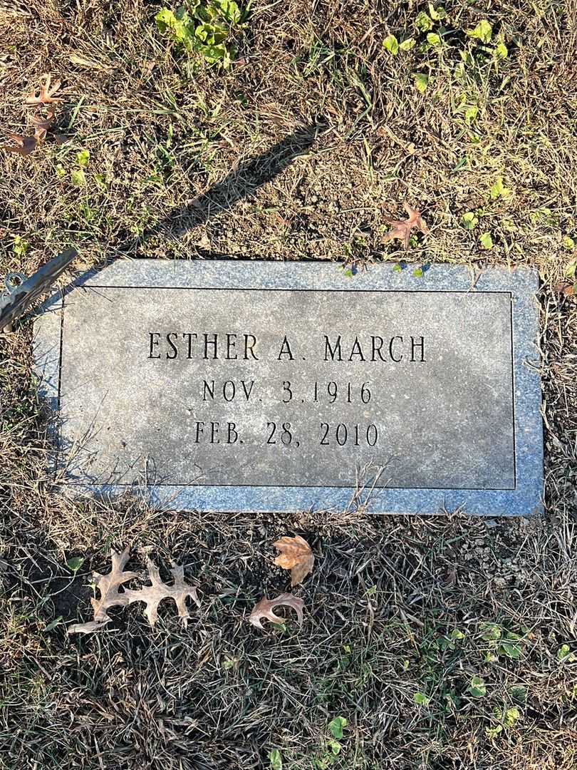 Esther A. March's grave. Photo 3