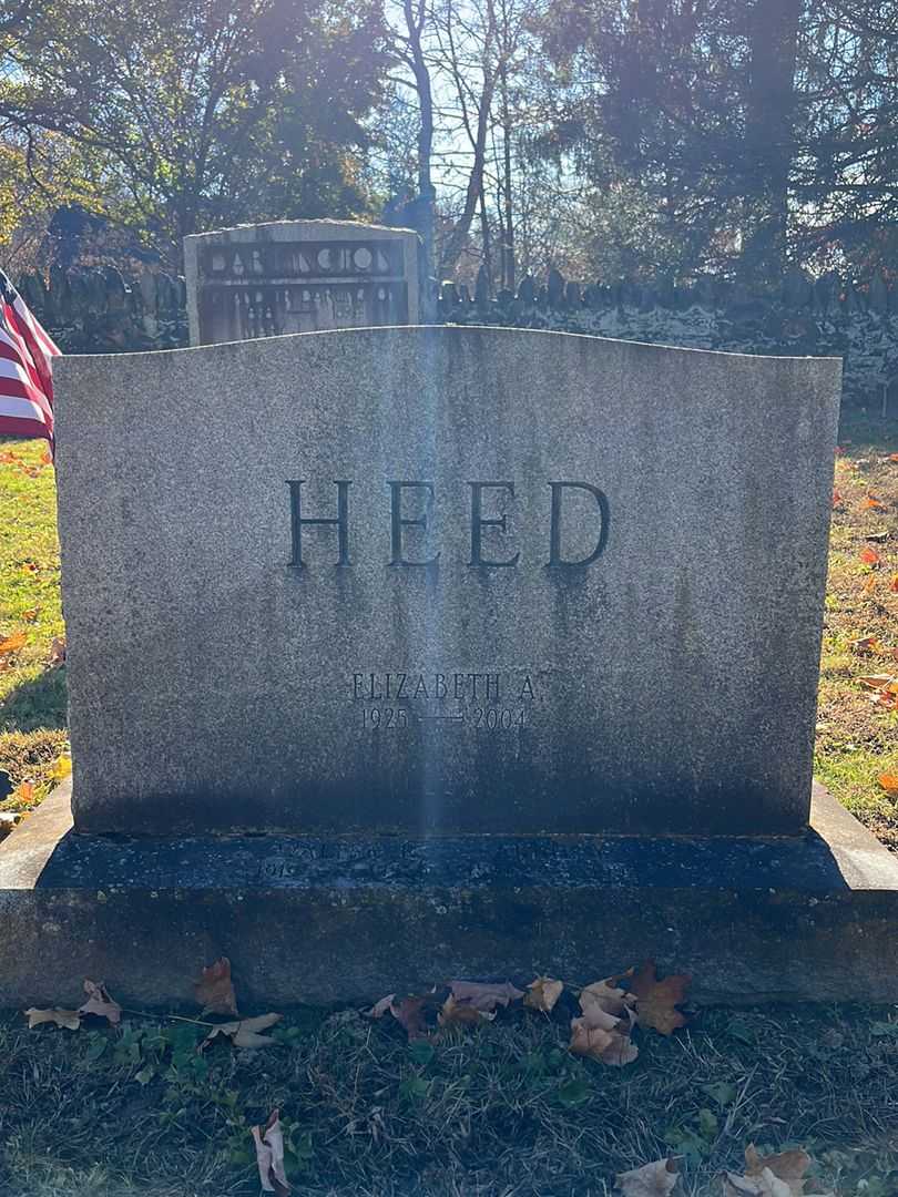 Elizabeth A. Heed's grave. Photo 3