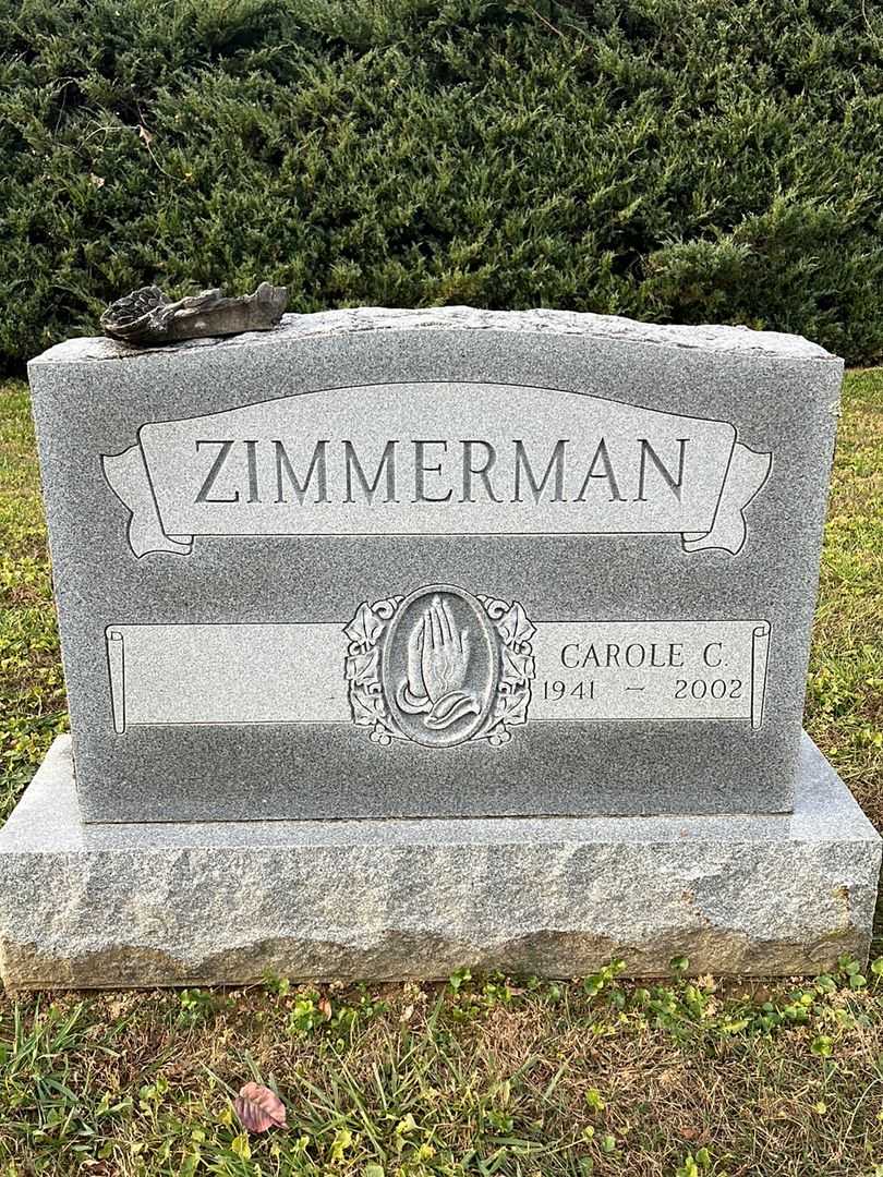 Carole C. Zimmerman's grave. Photo 1