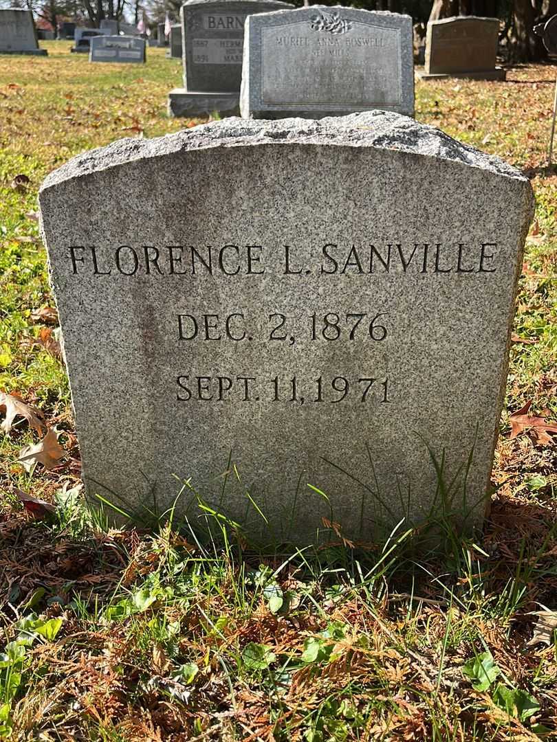 Florence L. Sanville's grave. Photo 5