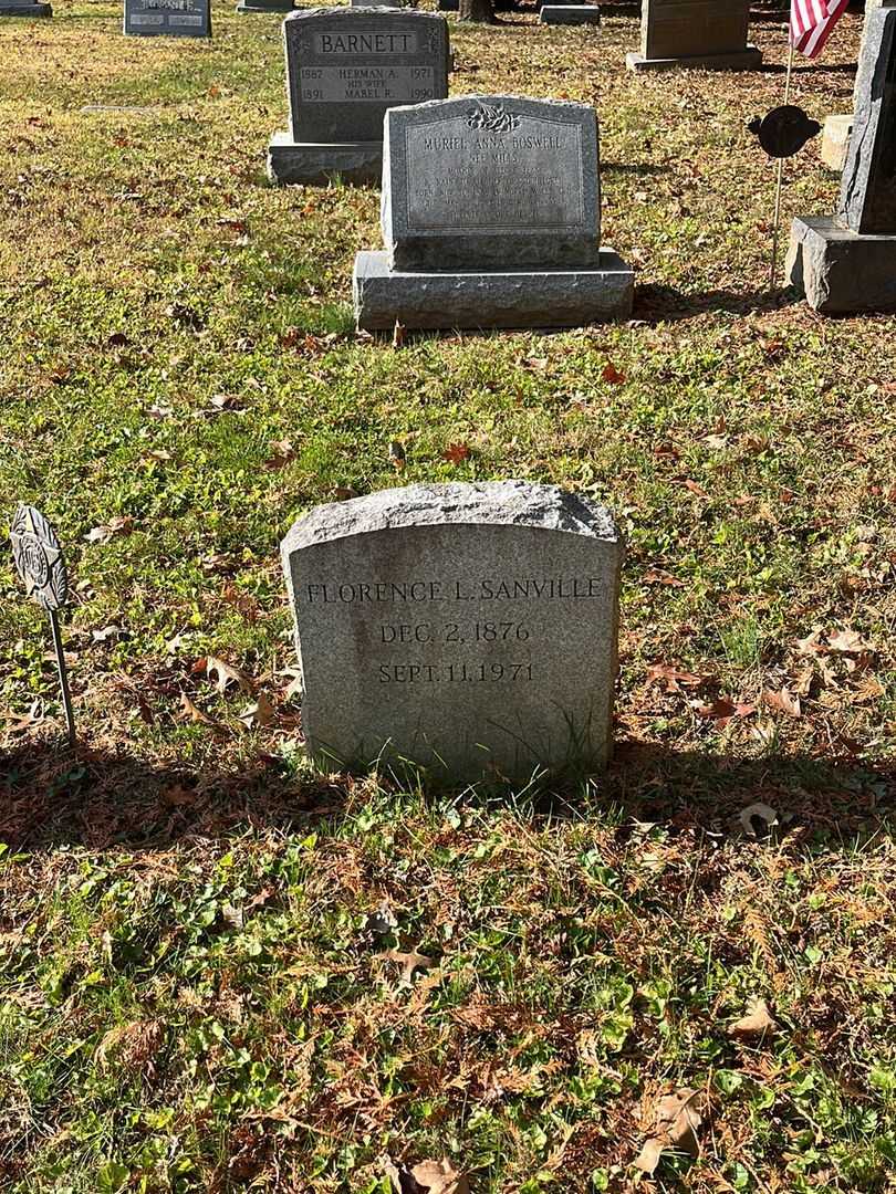 Florence L. Sanville's grave. Photo 4