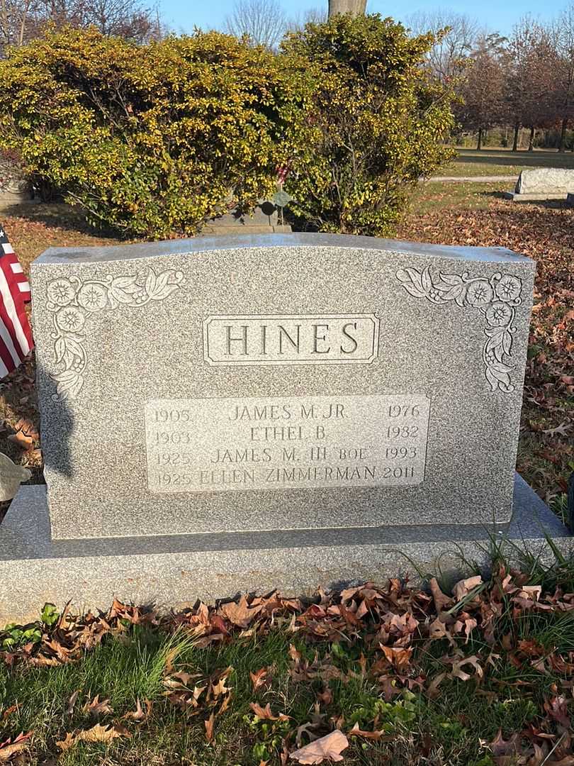 James M. Hines Junior's grave. Photo 3