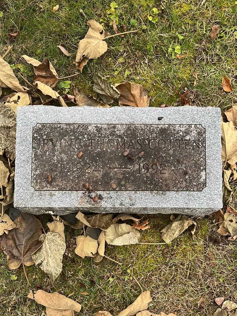 Irving Thomas Cotten's grave. Photo 3