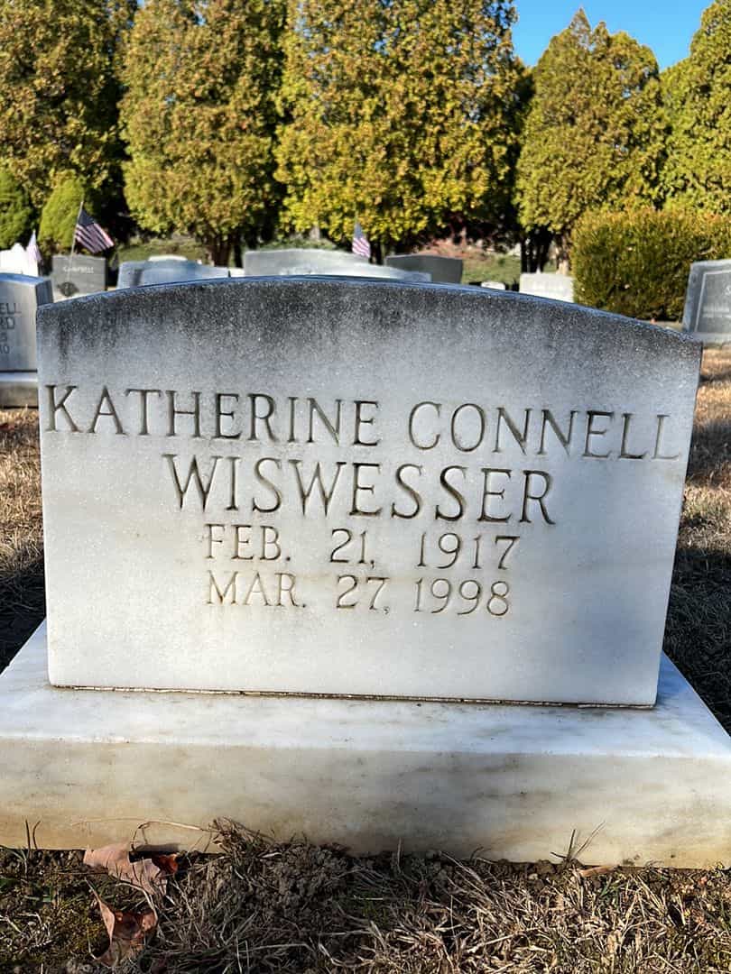 Katherine Connell Wiswesser's grave. Photo 3