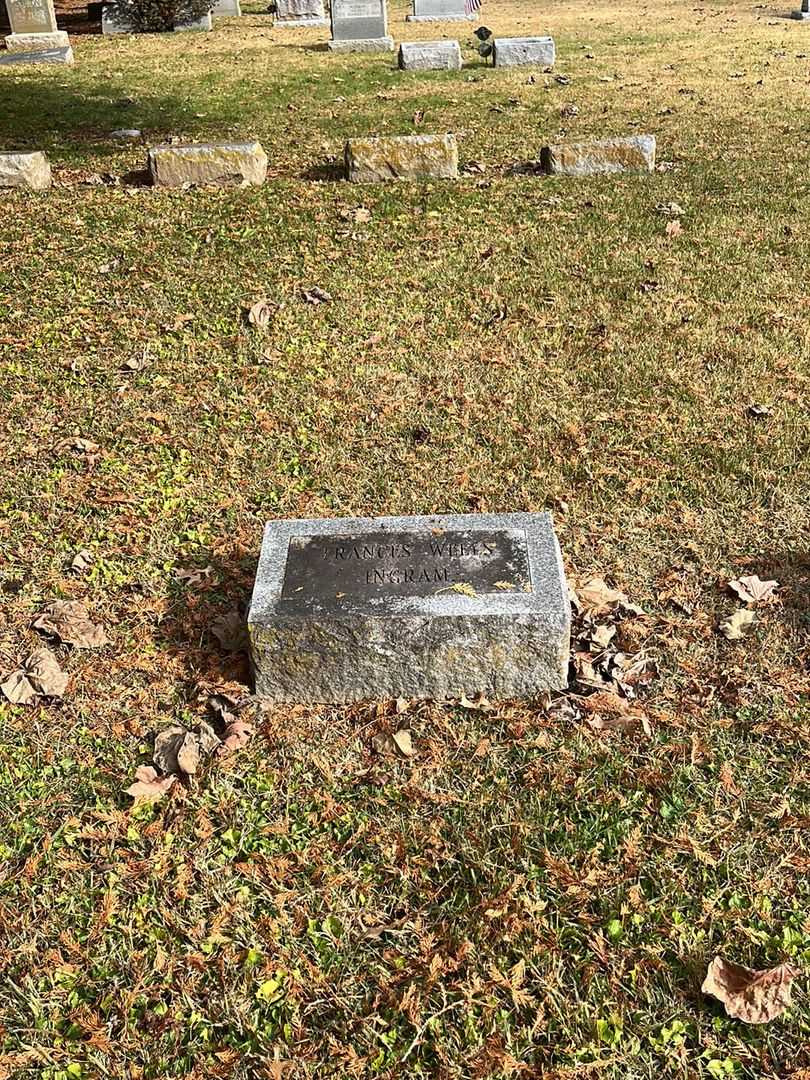 Frances Welis Ingram's grave. Photo 2