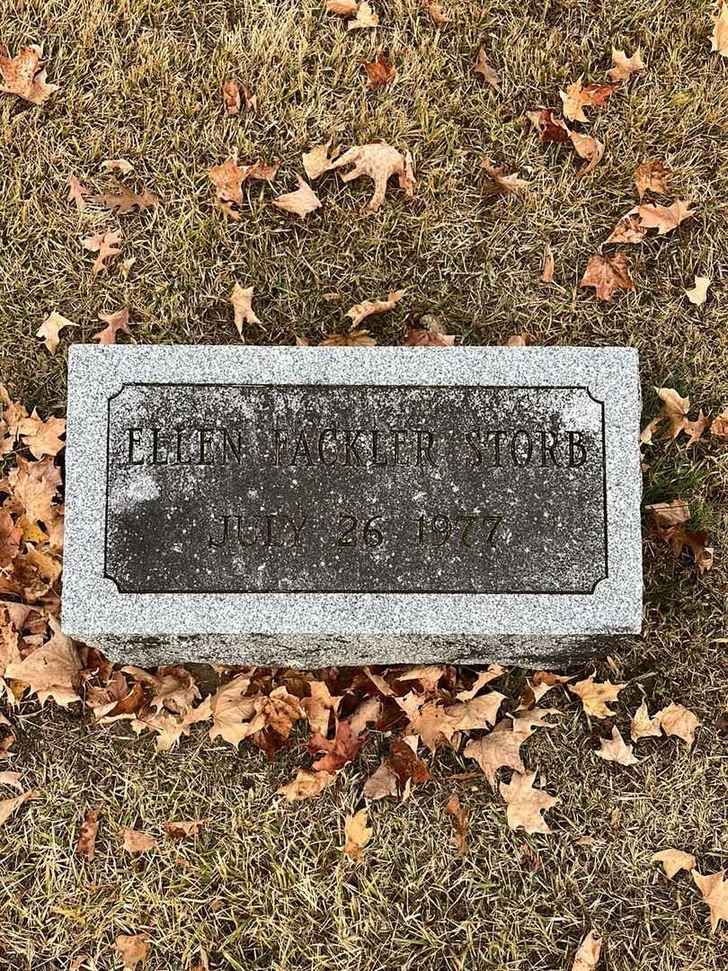 Ellen Fackler Storb's grave. Photo 3