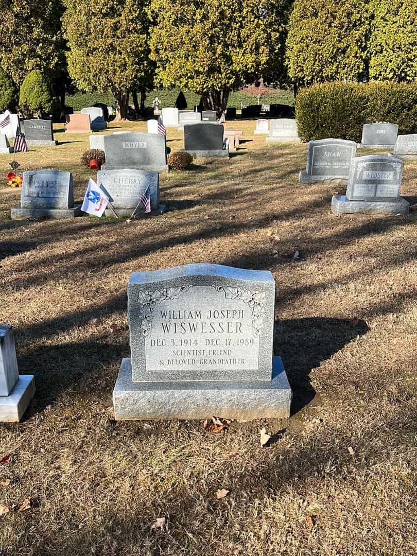 William Joseph Wiswesser's grave. Photo 2