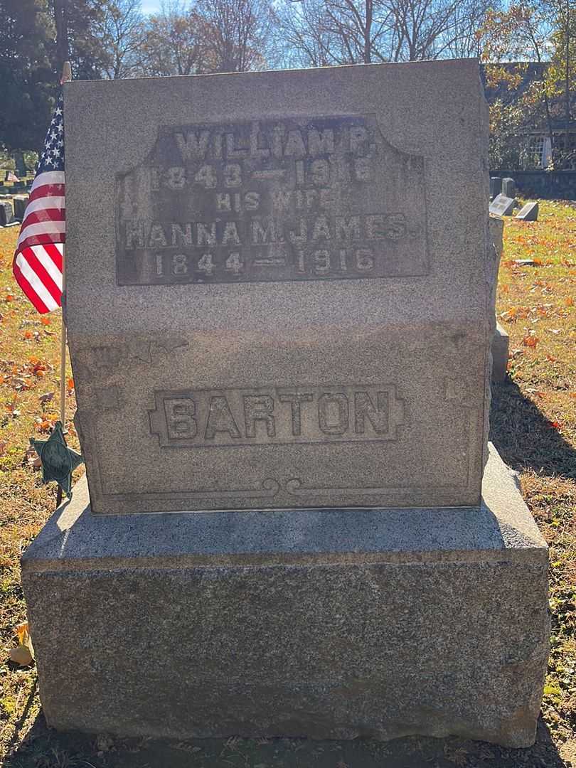 Hanna M. James Barton's grave. Photo 1