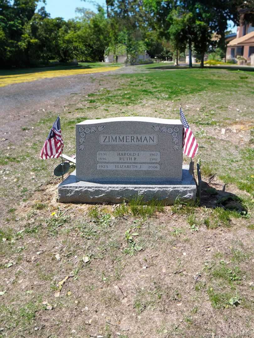 Harold I. Zimmerman's grave. Photo 2