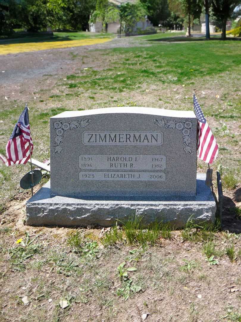 Harold I. Zimmerman's grave. Photo 3