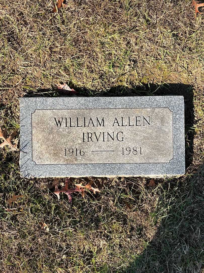 William Allen Irving's grave. Photo 3