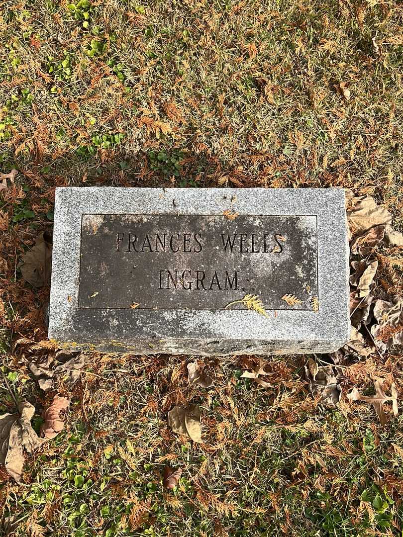 Frances Welis Ingram's grave. Photo 3