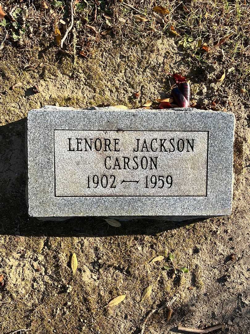 Lenore Jackson Carson's grave. Photo 4