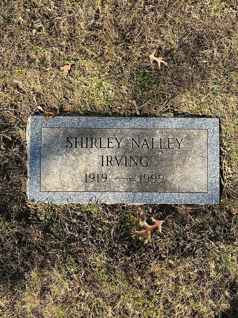 Shirley Nalley Irving's grave. Photo 3