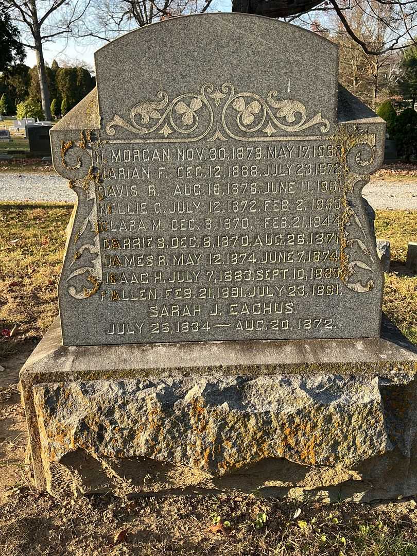 Sarah J. Eachus's grave. Photo 1