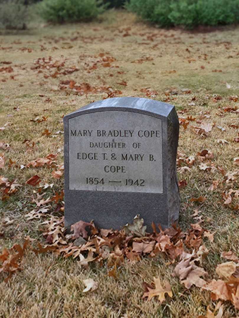 Mary Bradley Cope's grave. Photo 3