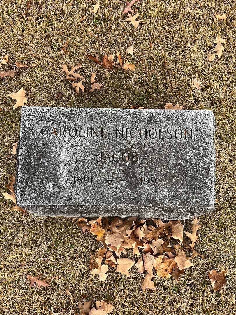 Caroline Nicholson Jacob's grave. Photo 3