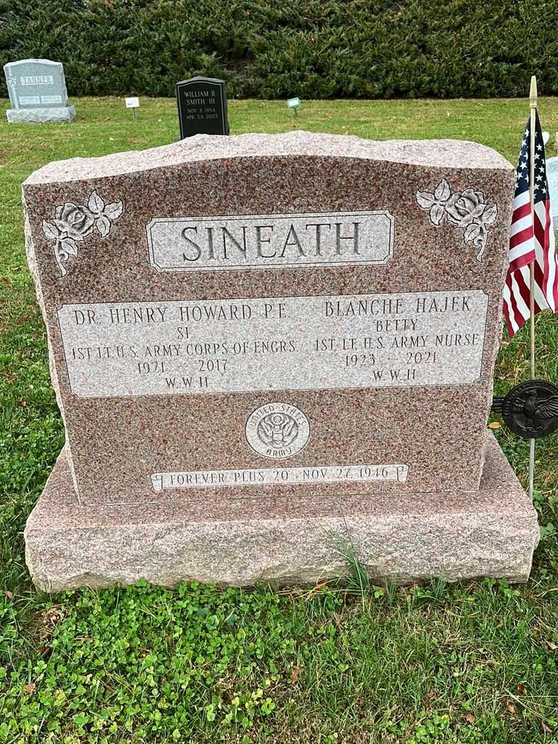 Blanche "Betty" Hajek Sineath's grave. Photo 1