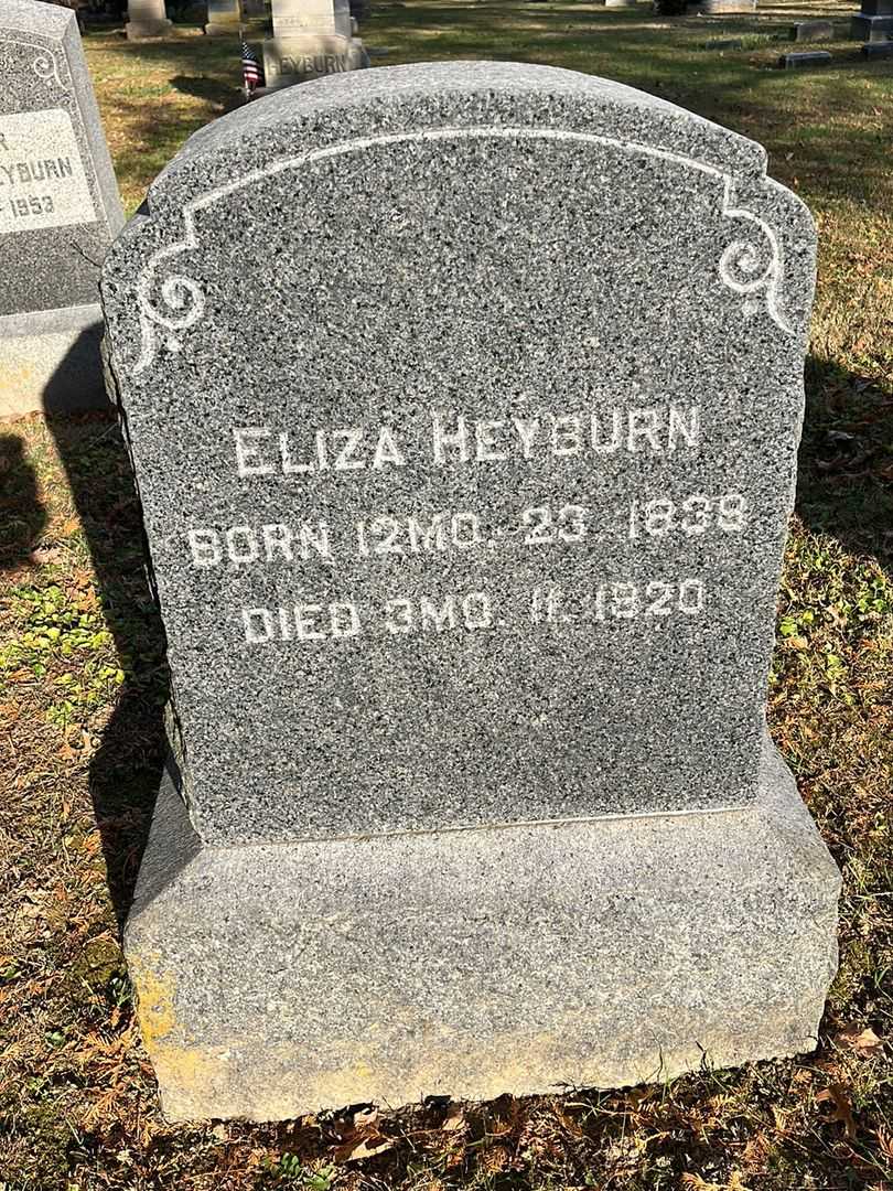 Eliza Heyburn's grave. Photo 3