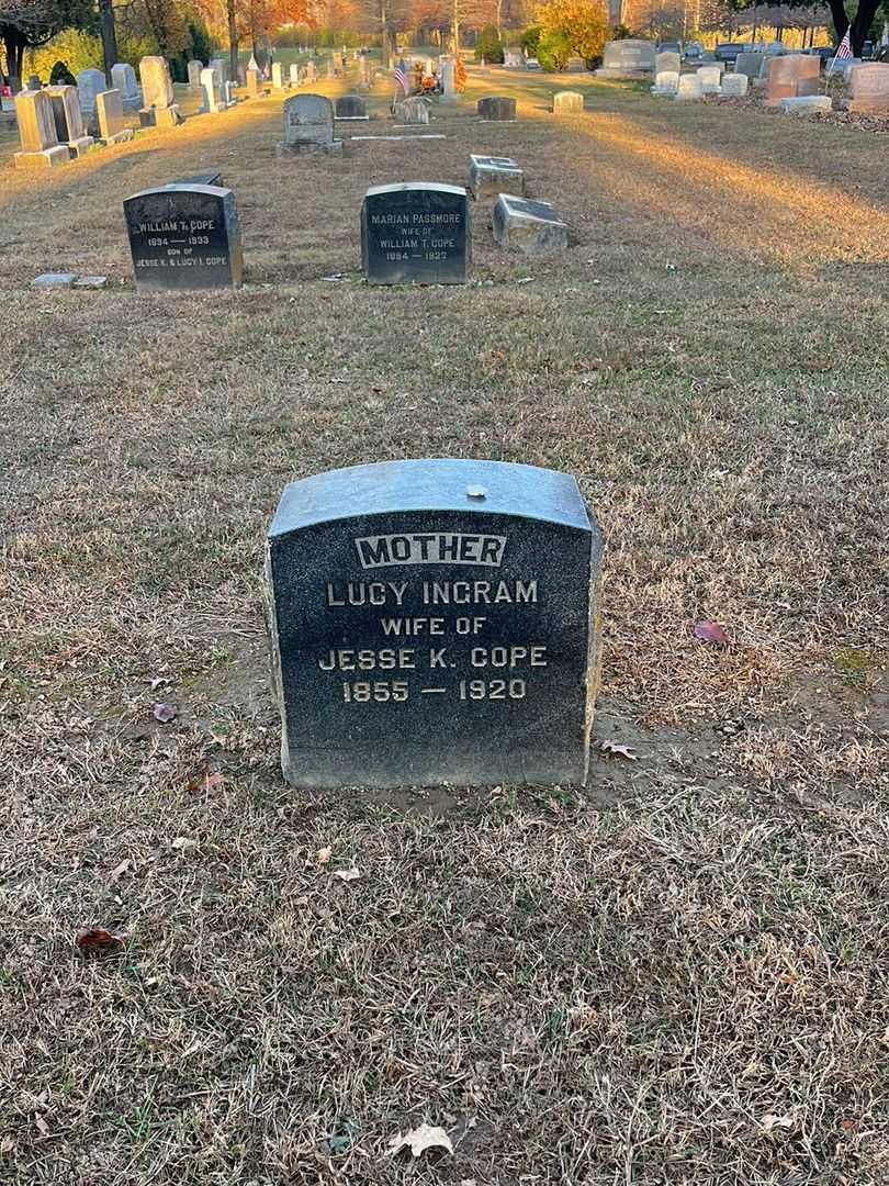 Lucy Ingram Cope's grave. Photo 2