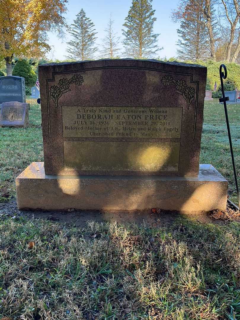 Deborah Eaton Price's grave. Photo 1